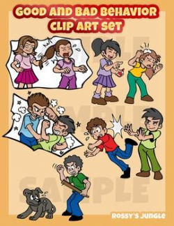 Good and bad behavior clip art set | Clip art and Teacher