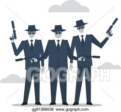 Vector Art - Criminal group of people, mafia bad guys. EPS clipart ...