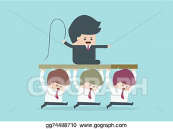 Vector Clipart - Bad boss, employee are carrying the. Vector ...