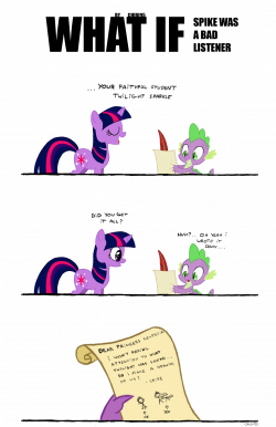 WHAT IF: Spike was a bad listener by chibi95 on DeviantArt