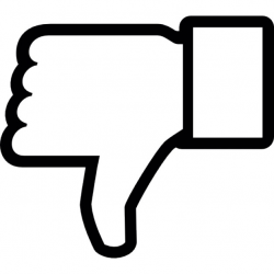 Dislike on Facebook, thumb down symbol outline Icons | Free Download