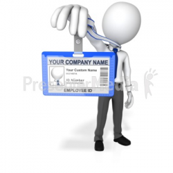 Figure Holding Out Id Badge - Science and Technology - Great Clipart ...