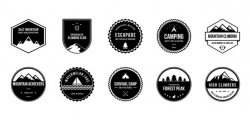 Camping Badges PSD Pack | D e s i g n | Pinterest | Badges, Logos ...