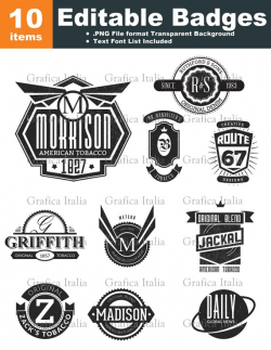 Retro Blank Badge / Logo Templates 10 Graphic Designs