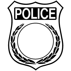 Beautiful Of Police Badge Clipart Black And White - Letter Master
