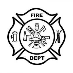 Fire Department Badge Clipart - Letters