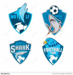 Football Badge Logo Shield Collection Design,soccer Team,vector ...