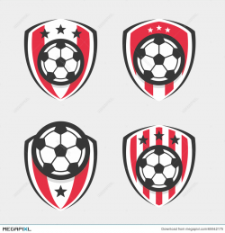 Soccer Logo Or Football Club Sign Badge Set Illustration 65942175 ...