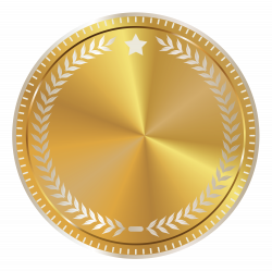 Gold Seal Badge with Decoration PNG Clipart Image | Vectores ...