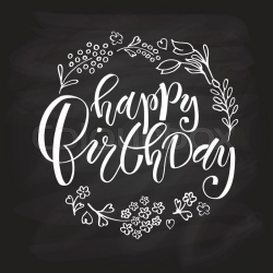 Stock vector of 'Hand sketched Happy Birthday text as Birthday ...