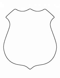 Police badge pattern. Use the printable outline for crafts, creating ...