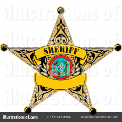 Sheriff Badge Clipart #1126132 - Illustration by leonid