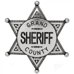 GRAND SHERIFF COUNTY LAW ENFORCEMENT BADGE SOLID METAL MILITARY G...