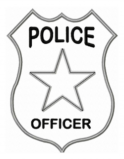Police Badge Colouring Pages | Silhouette Vinyl Files SVG Clipart #2 ...