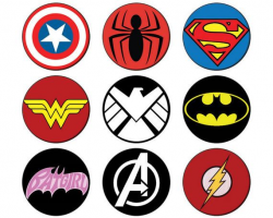 Comic Book Superhero Button badge 25mm / 1 inch Batman - Batgirl ...