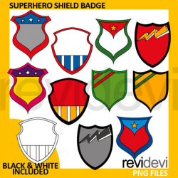 Superhero clipart / Superhero Shield Badge clipart - superhero clip ...