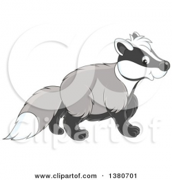 Badger clipart black and white - Pencil and in color badger clipart ...