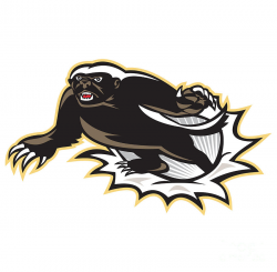 Honey Badger Mascot Jumping Digital Art by Aloysius Patrimonio