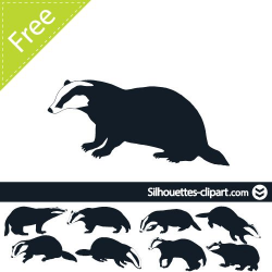 badger vector silhouette | silhouettes clipart | Silhouettes ...