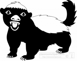 28+ Collection of Honey Badger Clipart Black And White | High ...