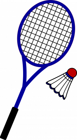 Badminton Racquet and Birdie - Free Clip Art