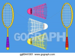Stock Illustration - Equipment for the badminton. Clipart Drawing ...