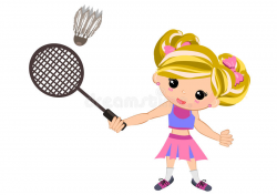 playing badminton clipart girl 8 | Clipart Station