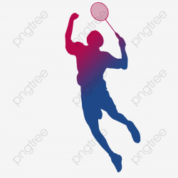 Playing Badminton Silhouette, Badminton Clipart, Game ...
