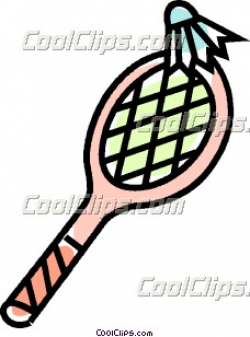 Badminton racket and birdie Clip Art