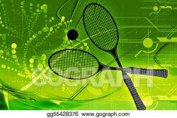 Stock Illustration - Badminton. Clipart Drawing gg55428376 - GoGraph