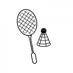 badminton clipart black and white 3 | Clipart Station