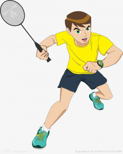 Teenager Playing Badminton, Badminton, Cartoon, Juvenile PNG Image ...