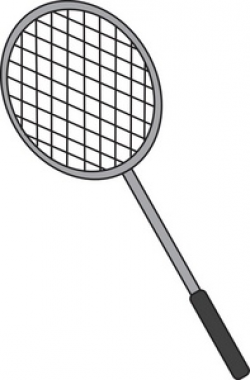 Badminton Clipart Image - clip art illustration of a badminton racket