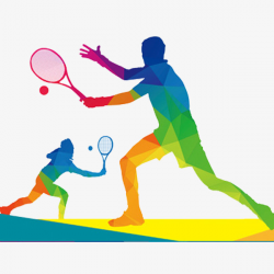 Badminton Competition, Cartoon, Hand Painted, Color PNG Image and ...