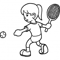 Playing Tennis Coloring Pages | Tennis
