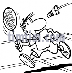 Free drawing of Badminton BW from the category -Sports - TimTim.com