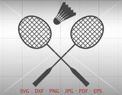Badminton SVG, Shuttlecock Clipart Silhouette Cricut Cut File Vector ...