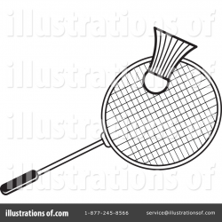 Badminton Clipart #1242404 - Illustration by Lal Perera