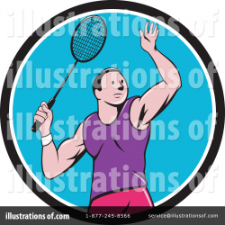 Badminton Clipart #1338335 - Illustration by patrimonio