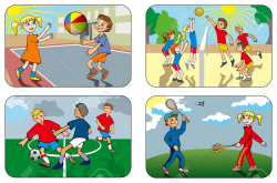 Outdoor Games Badminton Clipart