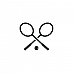 Badminton bat, equipment, outdoor games, sports vector icon