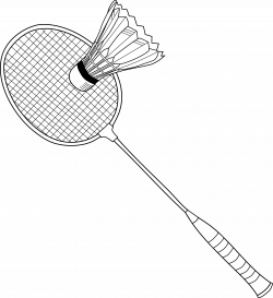 Badminton Coloring Page - Free Clip Art
