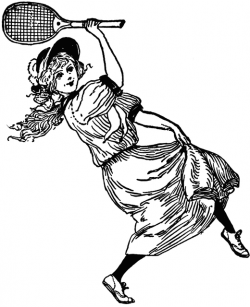 Girl with Badminton Racket | ClipArt ETC