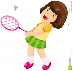 playing badminton clipart girl 12 | Clipart Station