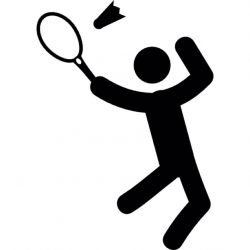 Man playing Badminton Icons | Free Download