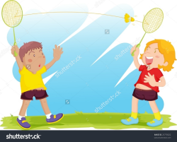 kids playing badminton clipart 5 | Clipart Station