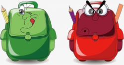 School Bag, Cartoon Schoolbag, Pupils, Cartoon PNG Image and Clipart ...