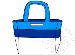 Large beach bag clipart | Coloring Page