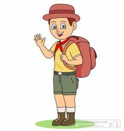 Boy With Backpack Clipart