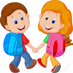 school student with school bag clipart 10 | Clipart Station